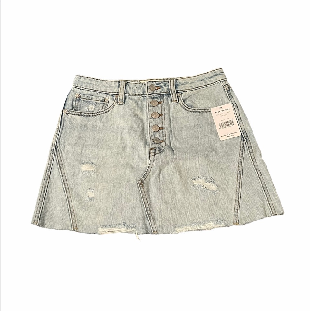 Free People montauk denim skirt  mini sz 28